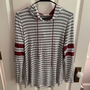 Long Sleeve Striped Hoodie